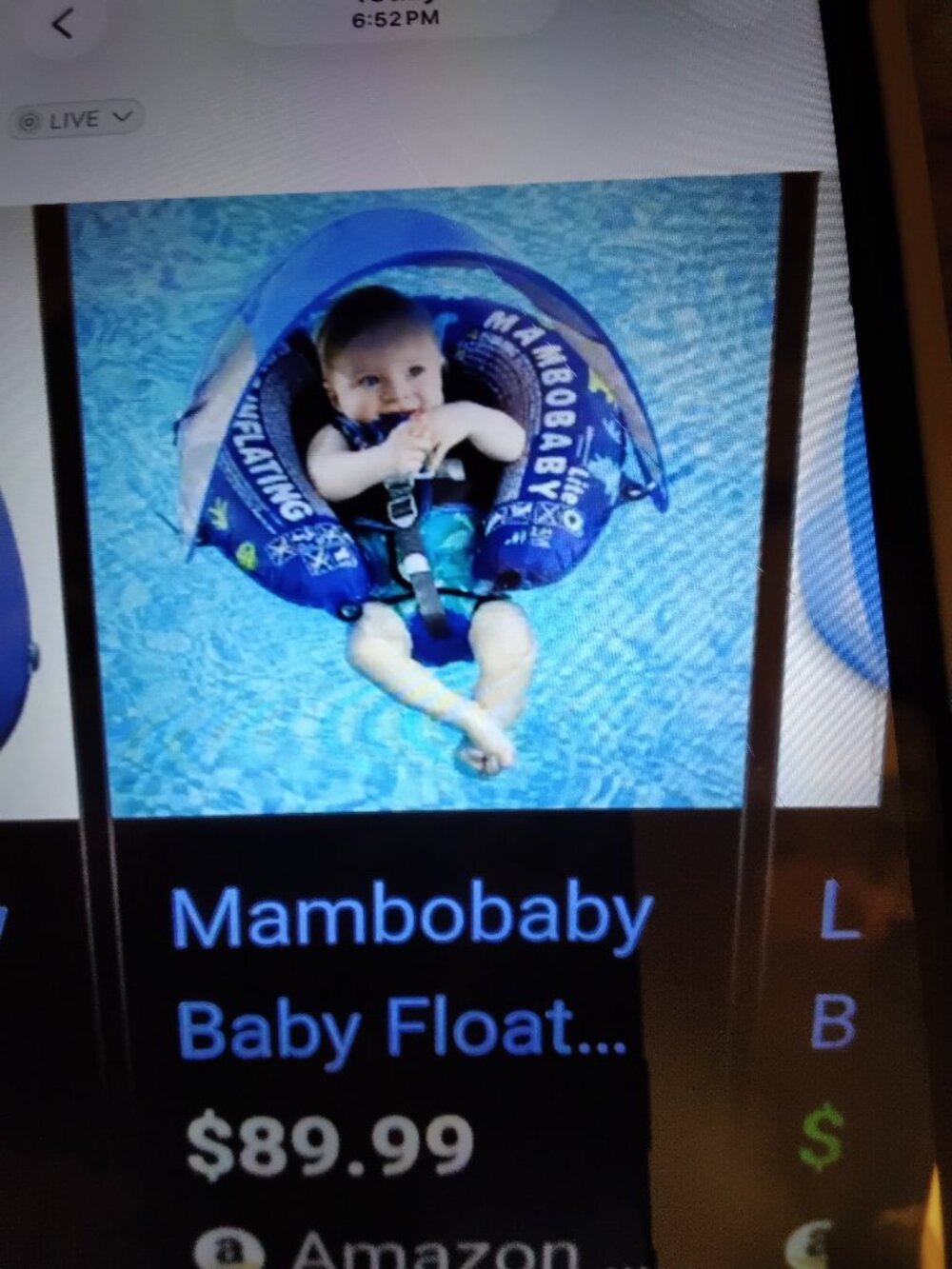 Mambobaby floating  swiming line with sun cover new 3 to 24 monts very good pric